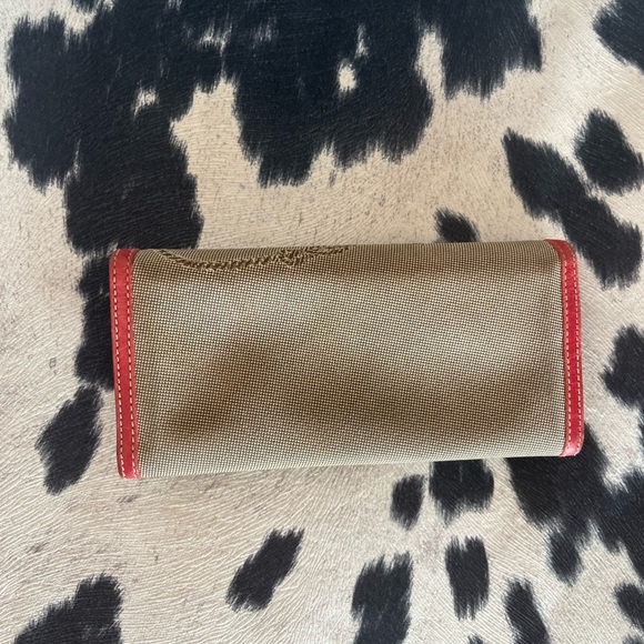 PRADA Beige & Red Fabric Long Wallet - Picture 2 of 14